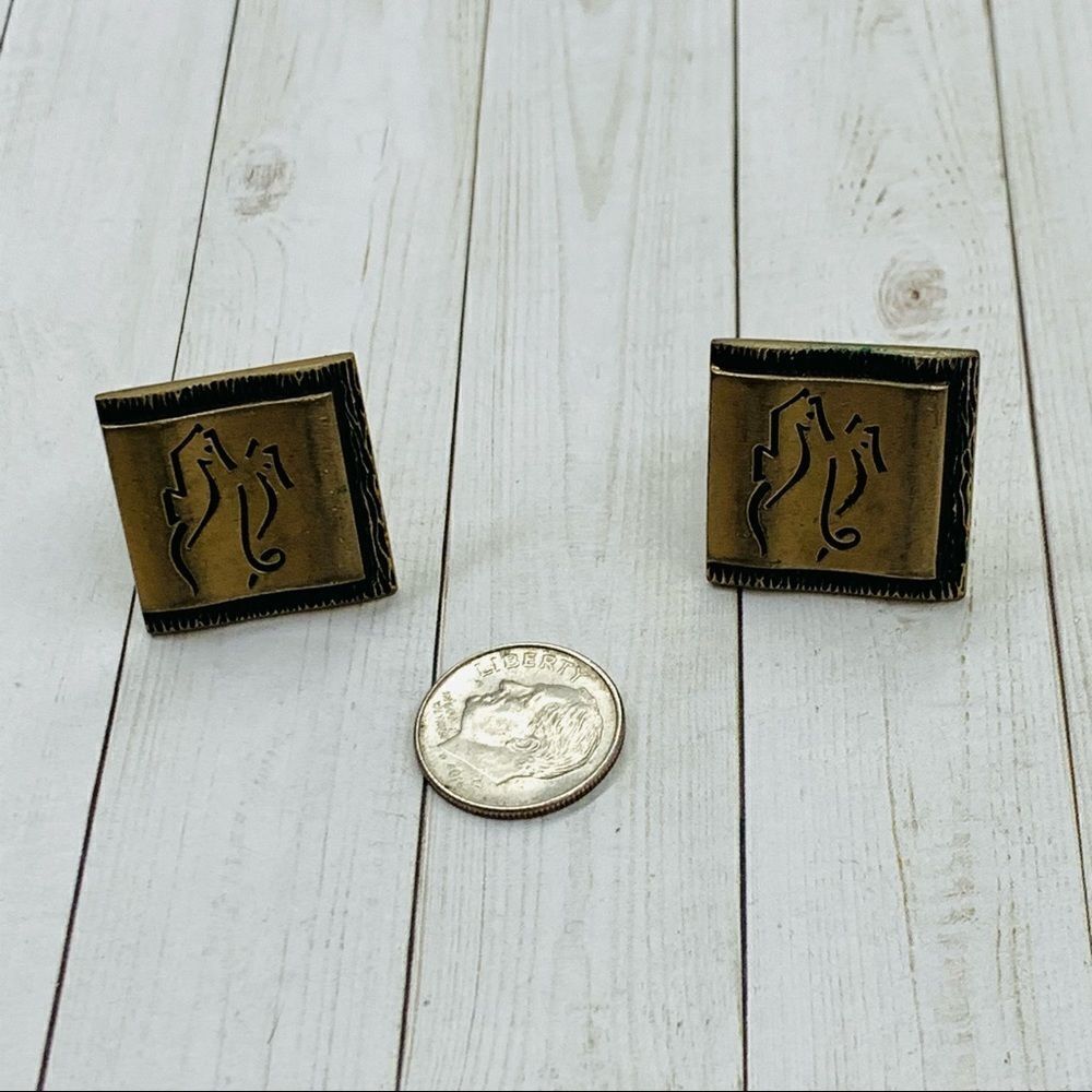 VTG Swank Seahorse Cuff Links‎